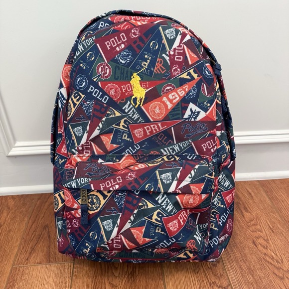 Polo Ralph Lauren Other - Polo Ralph Lauren‎ Pennant AOP Junior Backpack Multicolor NWOT! 17"x12"x4.5"